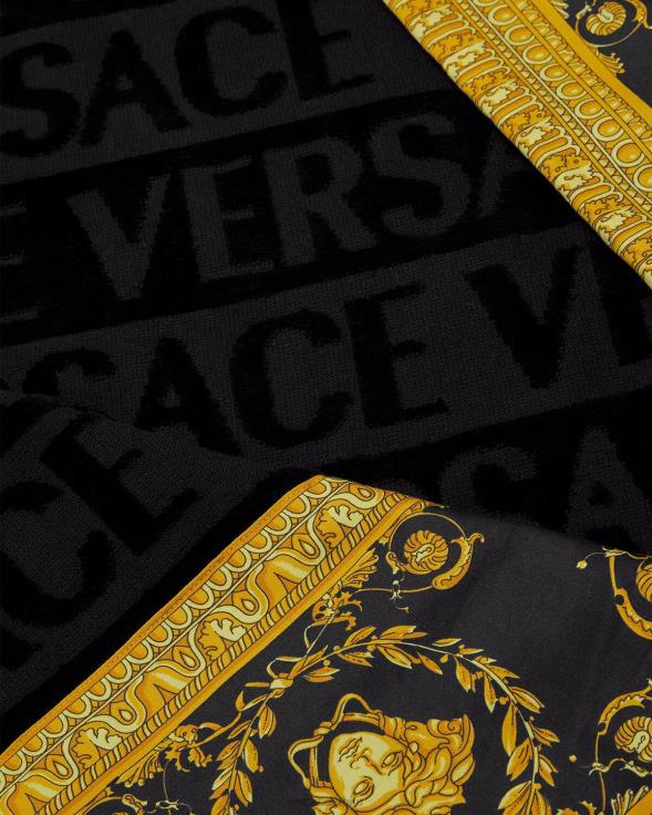 Жене Versace црн ја барокни пешкир за плажу доњи веш и одећа за плажу 2DJLH1198