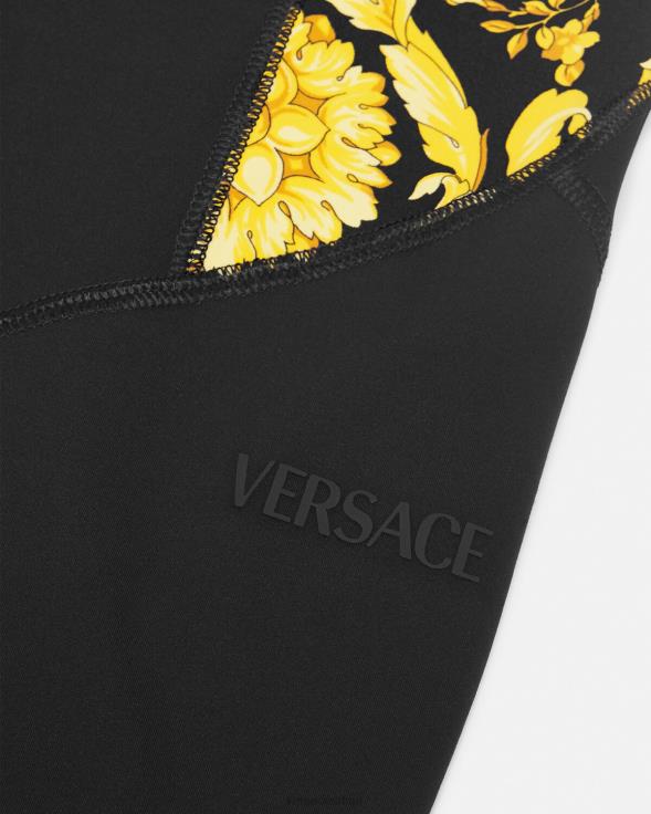 Жене Versace црн бароццо хеланке за теретану одећу 2DJLH233