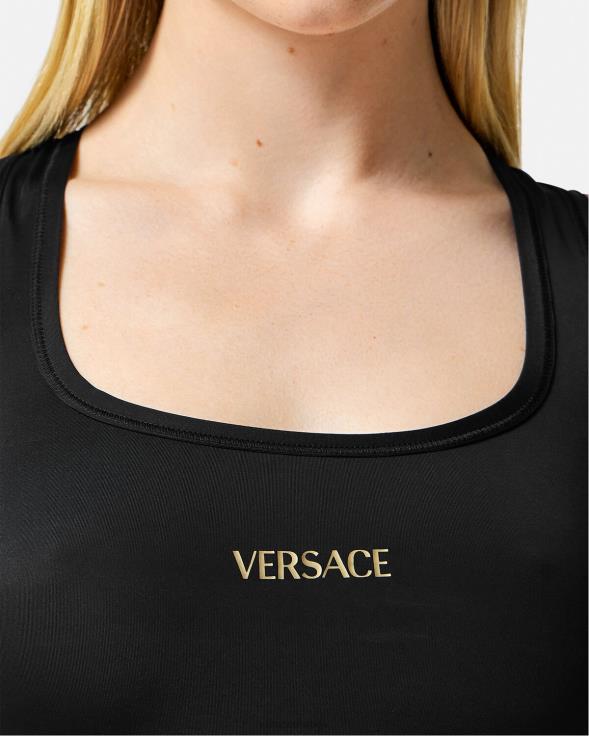 Жене Versace црн топ топ одећу 2DJLH234