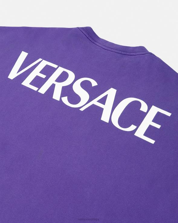 Жене Versace љубичаста богиња превелика мајица одећу 2DJLH151