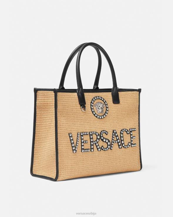 Жене Versace беж Велика торба са шипцима ла Медуса торбе 2DJLH301