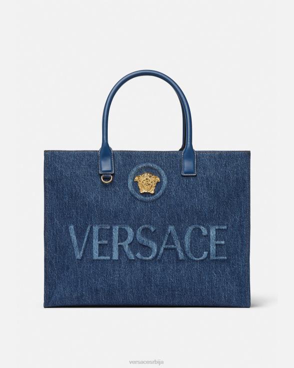 Жене Versace Плави ла медуса велика торба торбе 2DJLH339