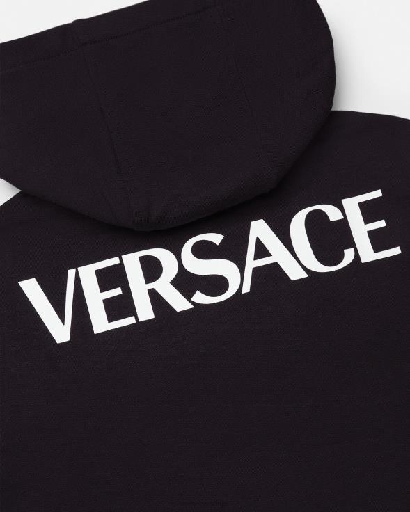 деца Versace црн медуса хоодие одећу 2DJLH2120