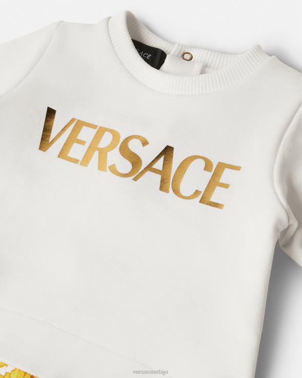 деца Versace бело злато бароццо комбинезон за бебе одећу 2DJLH1821