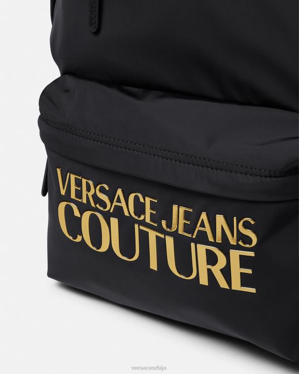 мушкарци Versace црно злато лого цоутуре ранац Прибор 2DJLH2492