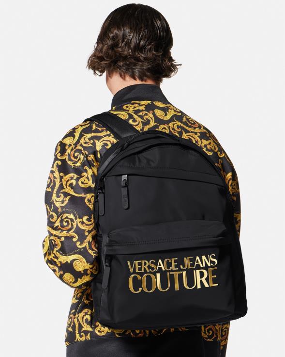 мушкарци Versace црно злато лого цоутуре ранац Прибор 2DJLH2492