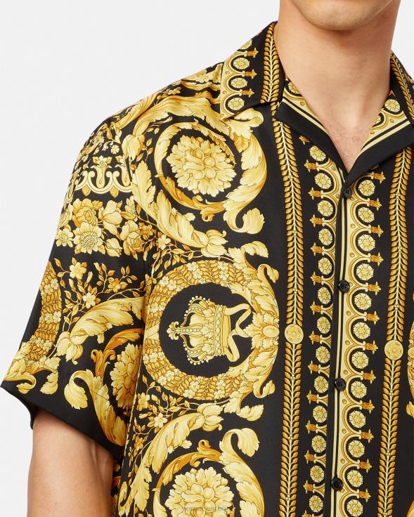 мушкарци Versace принт бароко свилена кошуља одећу 2DJLH1297