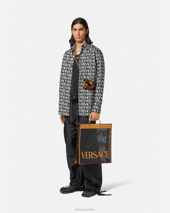 мушкарци Versace црно и штампано свуда кошуља одећу 2DJLH1314