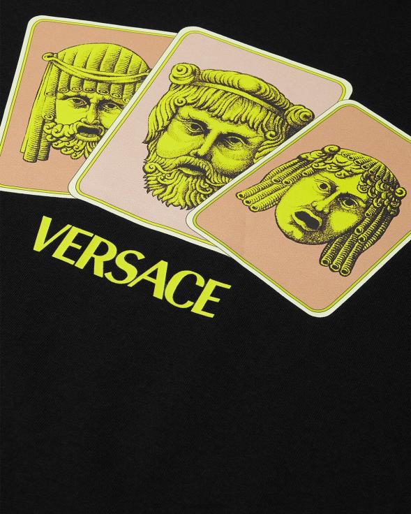 мушкарци Versace црн ле масцхере мајица одећу 2DJLH1382